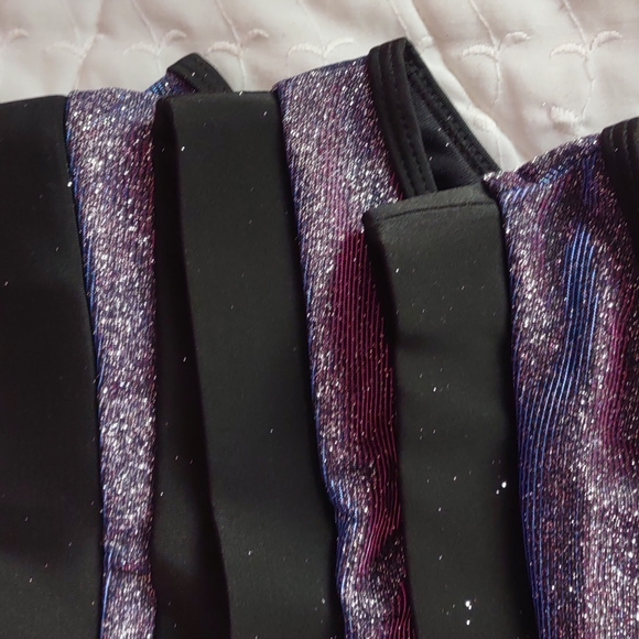 Women’s H.P.Galaxy Starry Night Lurex high-waist bottom cami top  Bikini - Picture 10 of 11